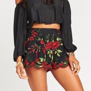 Show me Your Mumu Risqué Rose Shorts Size S NWT